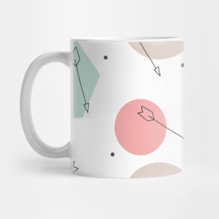 Mint Pink Tribal Arrows Pattern Indian Indigenous Mug